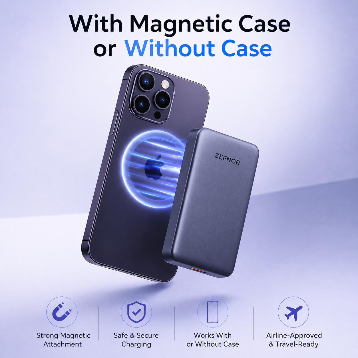 Power bank magnético de 10,000 mAh